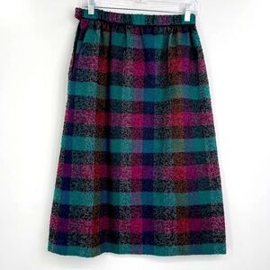 Vintage Union Made shadow plaid skirt